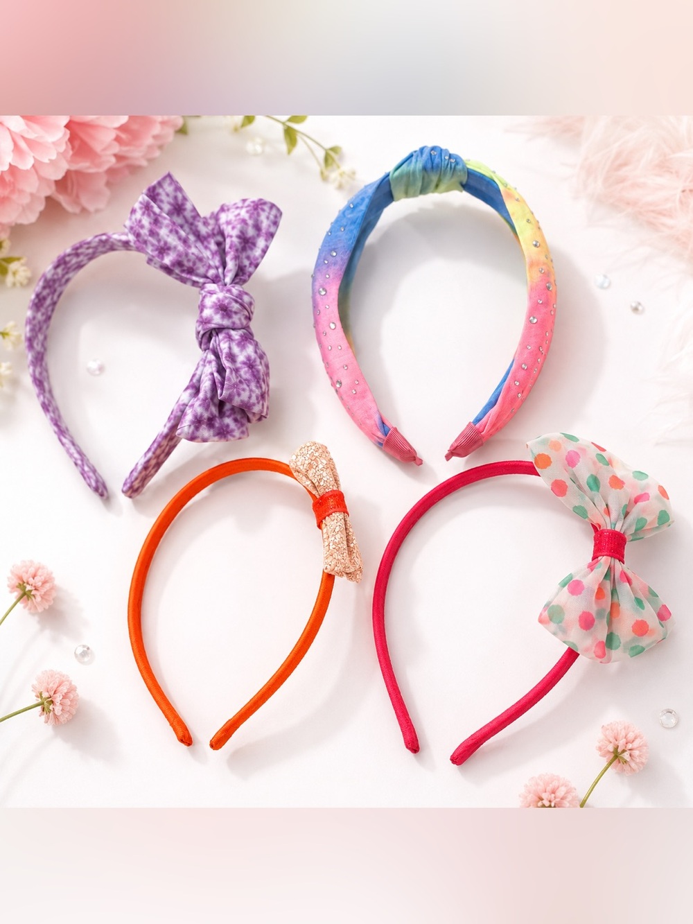Girls Colorful Headband Bundle 4 Piece
